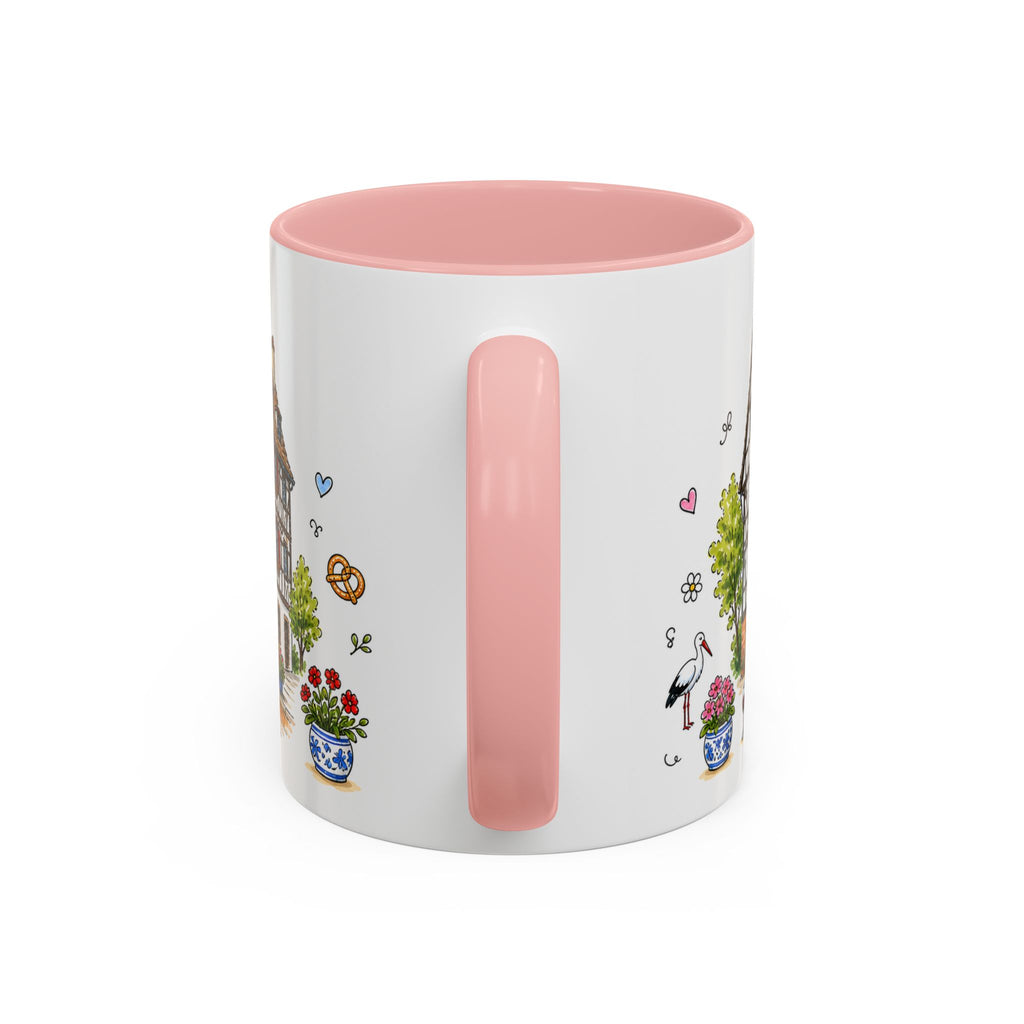 Strasbourg Illustrated Travel Mug | France Souvenir Accent Coffee Mug | 11oz 15oz Ceramic Cup