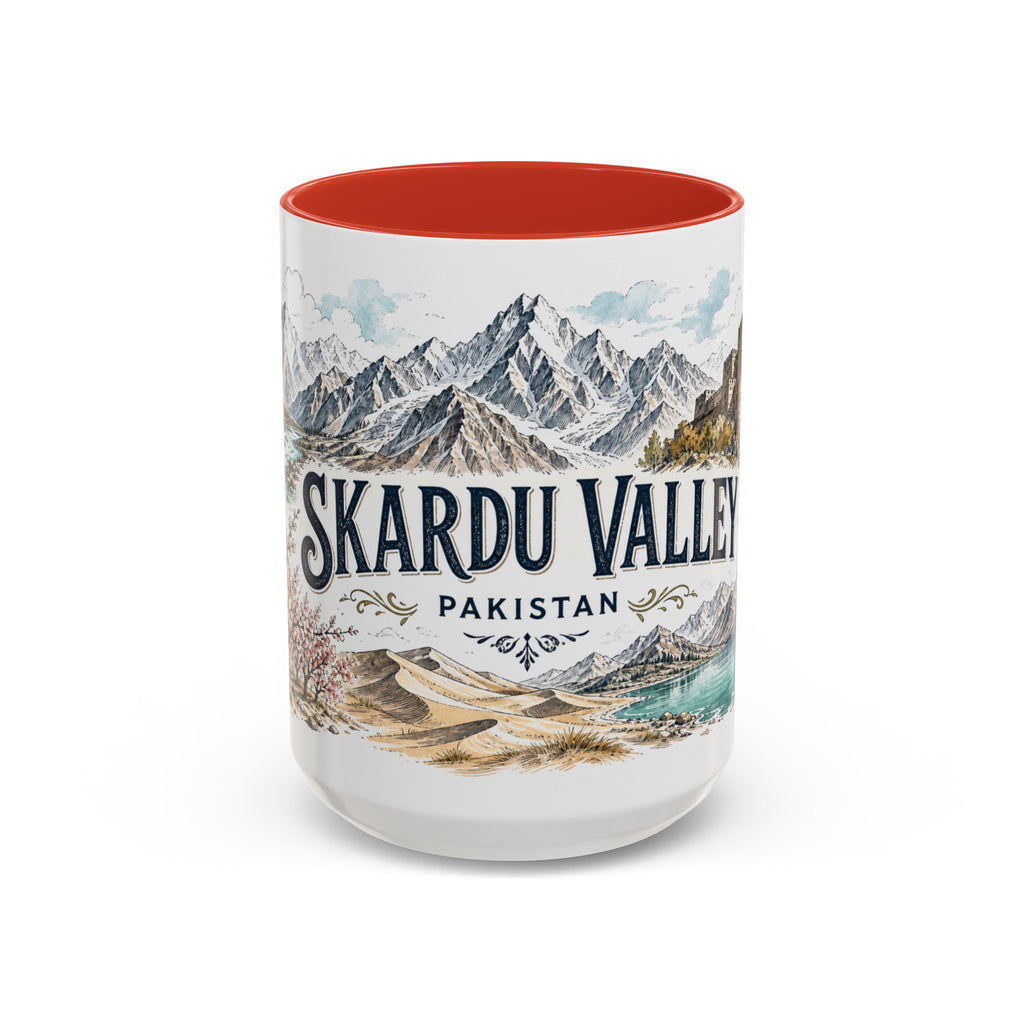 Skardu Valley Mug, Pakistan Travel Souvenir, Bucket List Gift, Accent Ceramic Coffee Mug 11oz 15oz