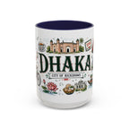 Dhaka Coffee Mug | Bangladesh Souvenir Travel Gift | Accent Color Ceramic 11oz 15oz