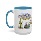 Tucson Illustrated Travel Mug | City Souvenir Accent Coffee Mug | 11oz 15oz Ceramic Cup