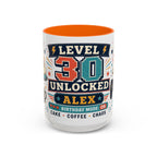 Custom Gamer Birthday Mug | Level Unlocked Name Age Coffee Cup