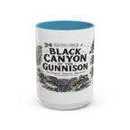 Black Canyon of the Gunnison National Park Coffee Mug | Colorado Deep Canyon Hiking Gift | Accent Color Ceramic 11oz 15oz