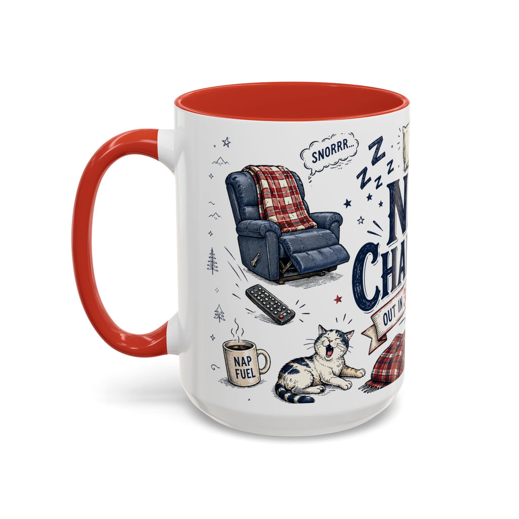 Nap Champion Coffee Mug | Father's Day Gift for Dad | Accent Color Ceramic 11oz 15oz