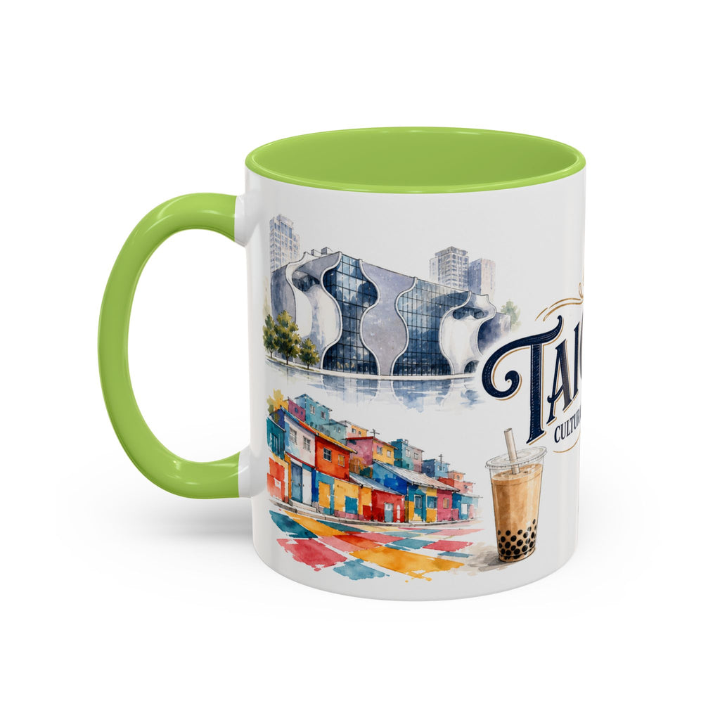 Taichung Coffee Mug | Taiwan Travel Souvenir | Vintage Illustrated City Gift | 11 oz 15 oz Accent Mug