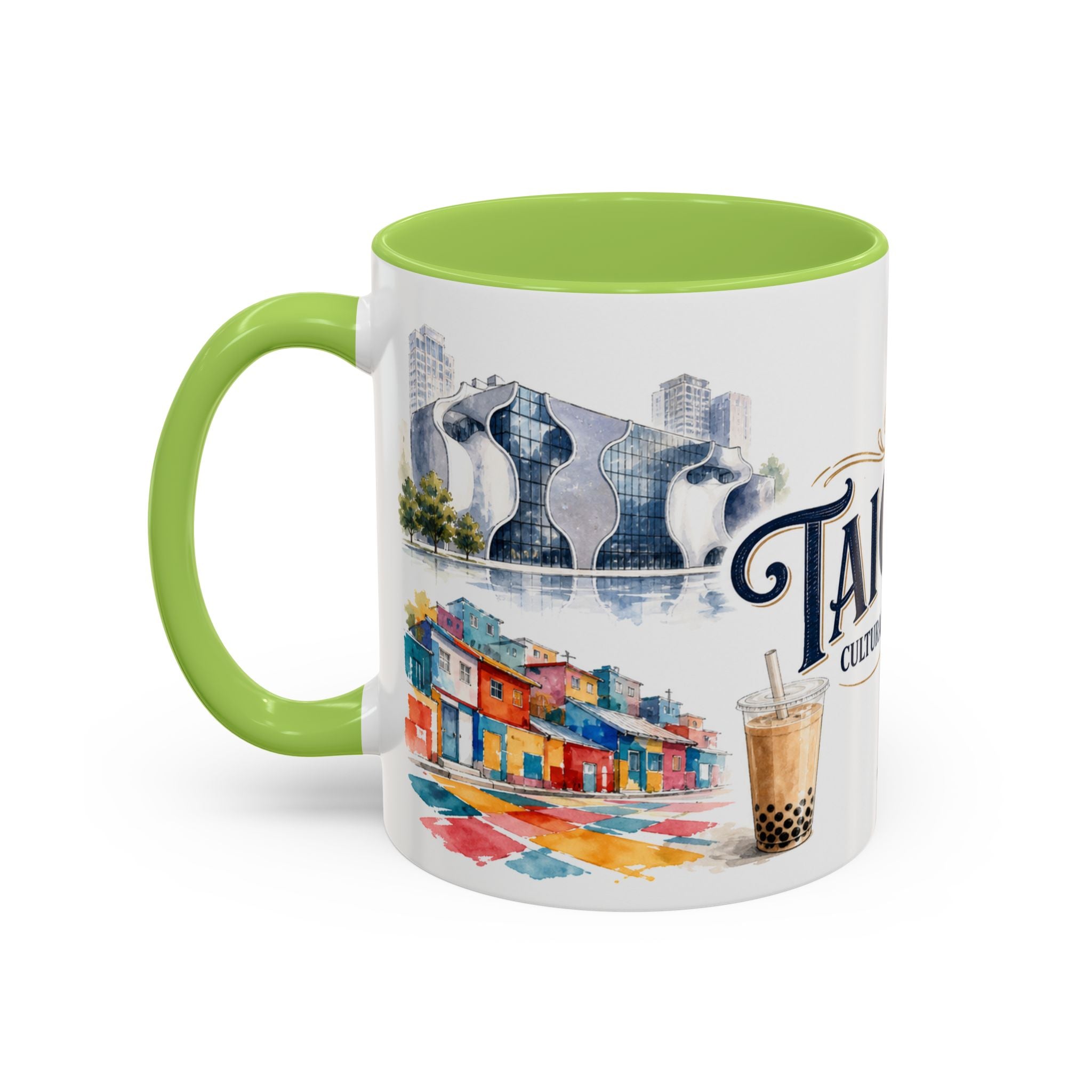 Taichung Coffee Mug | Taiwan Travel Souvenir | Vintage Illustrated City Gift | 11 oz 15 oz Accent Mug