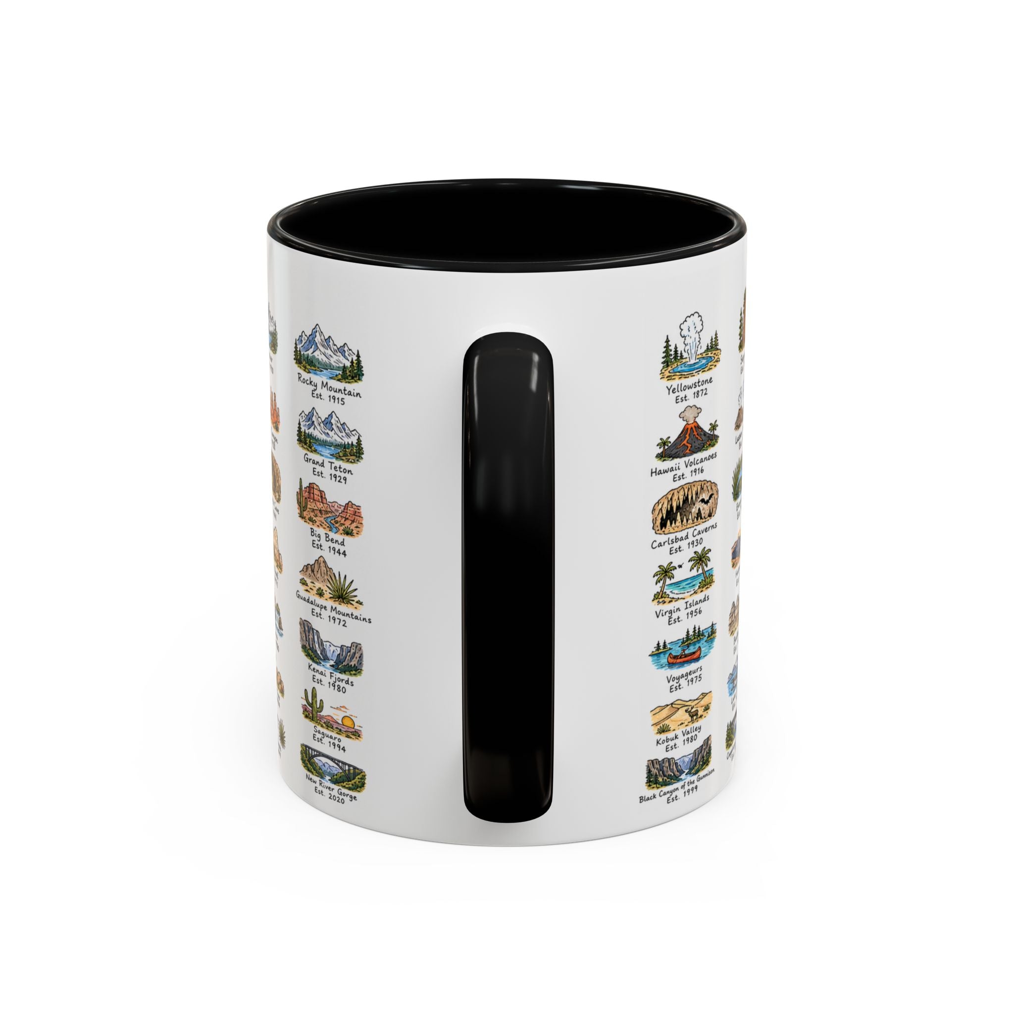 63 National Parks Mug | U.S. Parks Coffee Cup | Park Bucket List Gift | Road Trip Hiking Camping Souvenir
