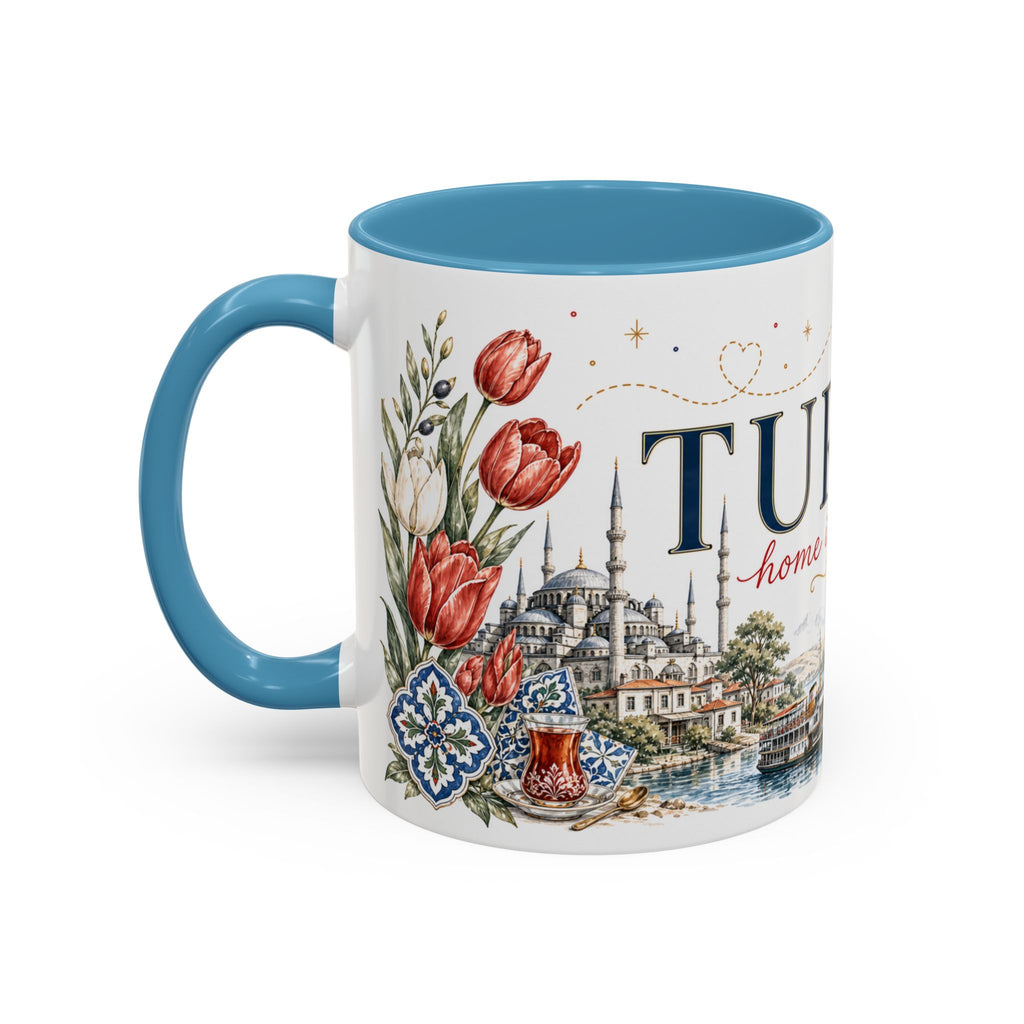 Turkey Home Country Mug | Moving Away Gift | Long Distance Friendship | 11 oz 15 oz Accent Mug