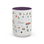 Miami Christmas Mug | Watercolor Art Deco City Souvenir (11oz/15oz)