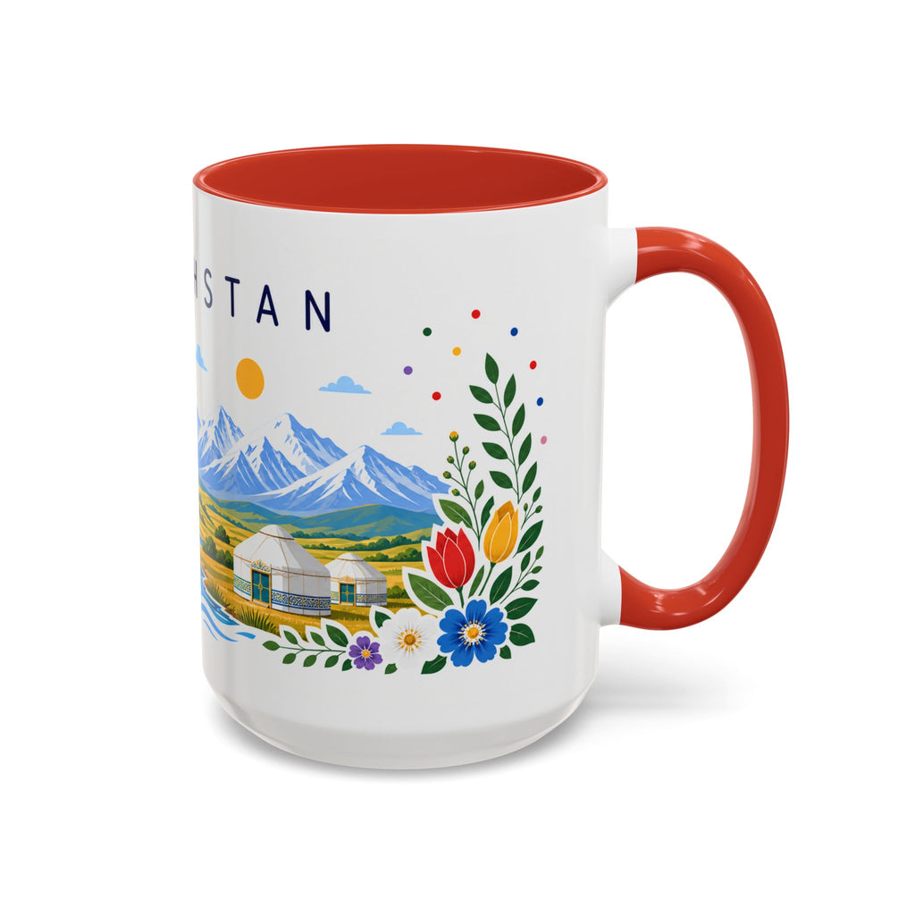 Kazakhstan Coffee Mug | Travel Souvenir Accent Mug | Place Gift Ceramic Cup 11oz 15oz