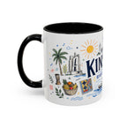 Kinshasa Coffee Mug | DR Congo Souvenir Travel Gift | Accent Color Ceramic 11oz 15oz