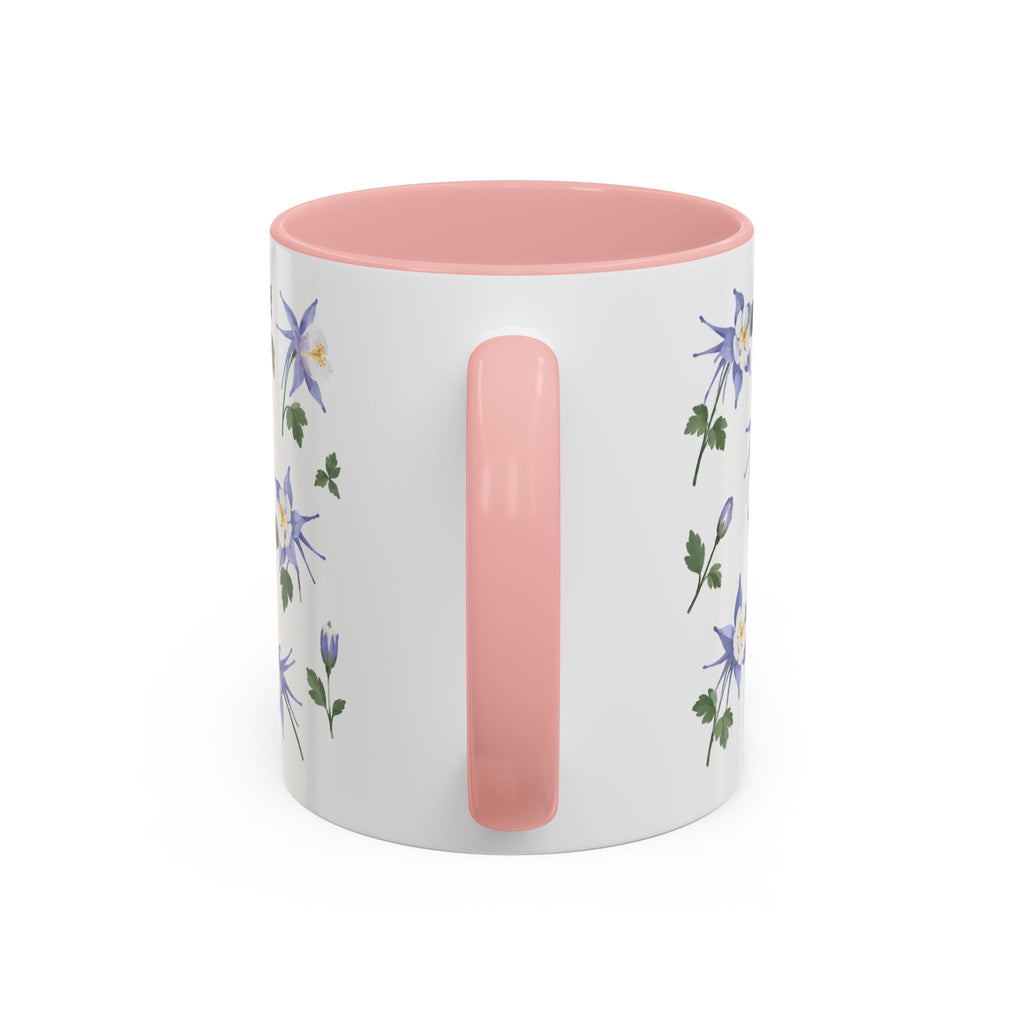 Colorado Rocky Mountain columbine Mug, State Flower Floral Coffee Cup, 11oz Botanical Gift