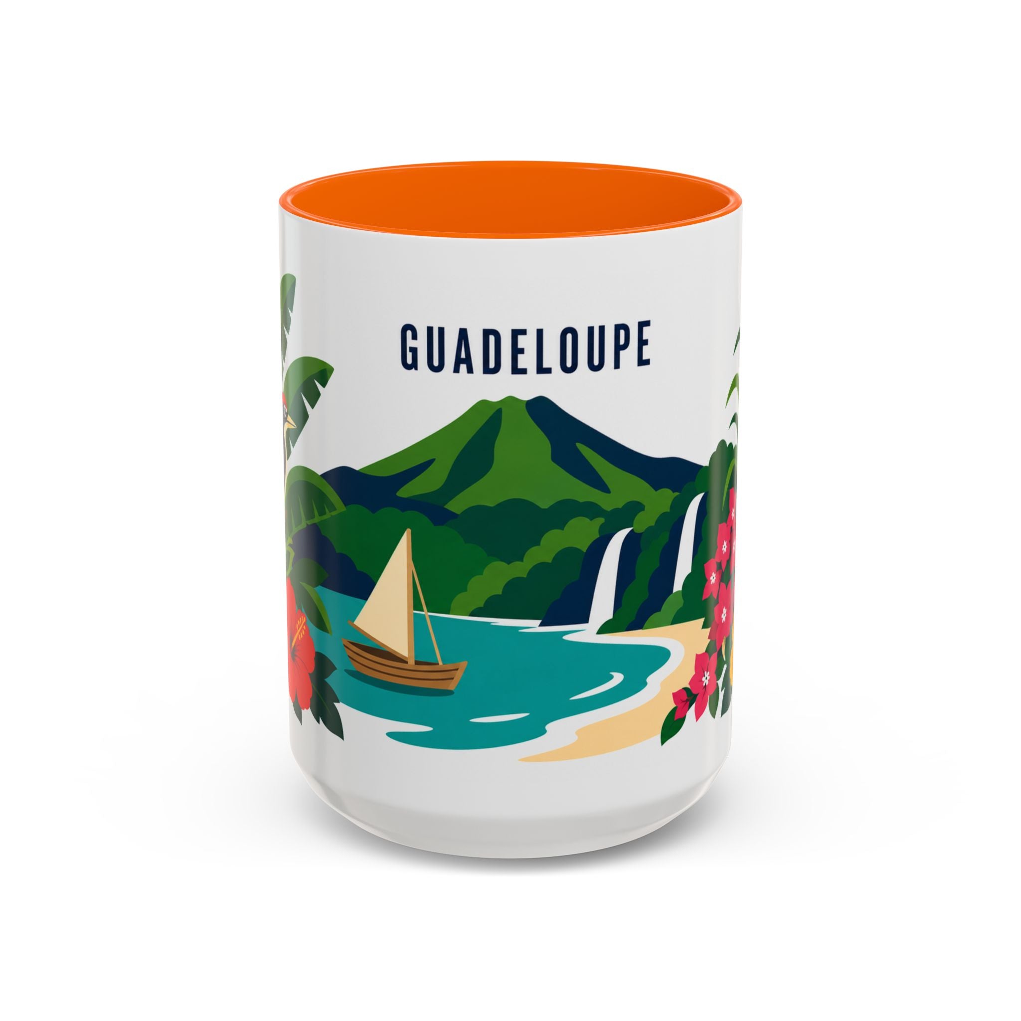 Guadeloupe Coffee Mug | Travel Souvenir Accent Mug | Country Gift Ceramic Cup 11oz 15oz