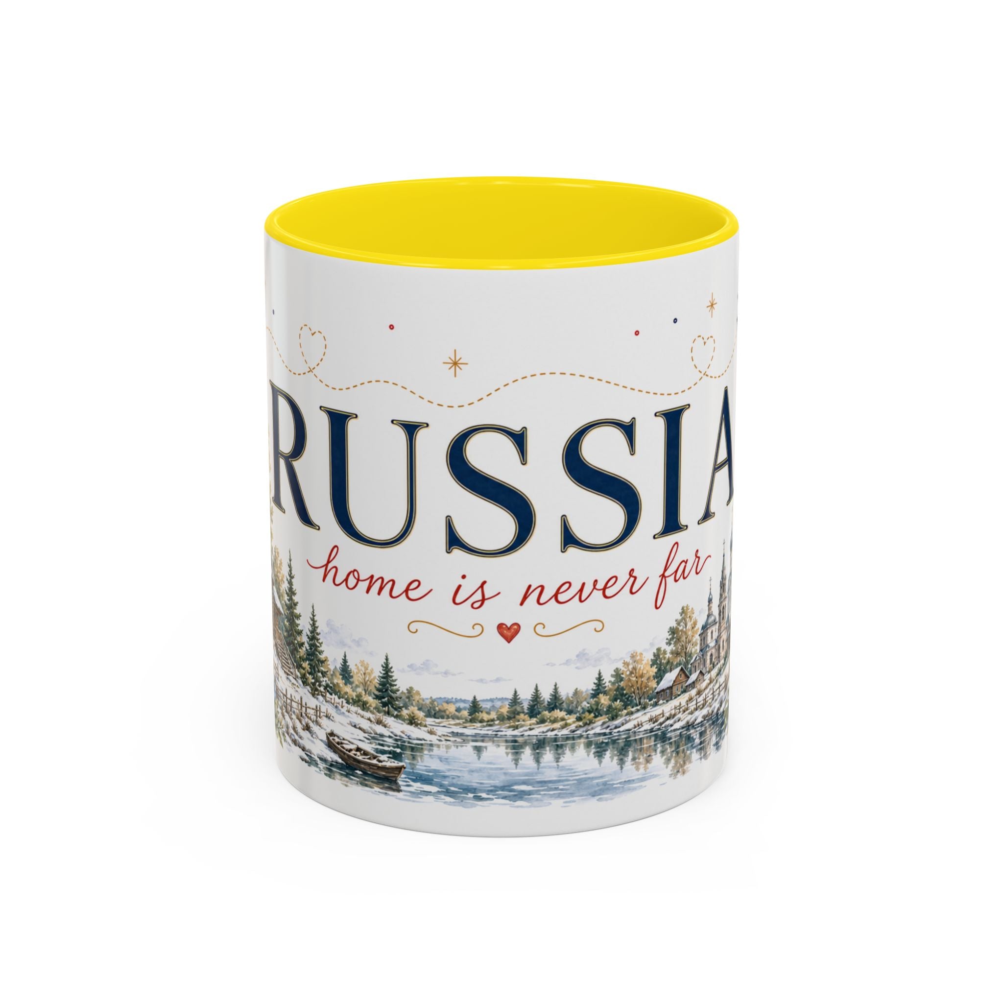 Russia Home Country Mug | Moving Away Gift | Long Distance Friendship | 11 oz 15 oz Accent Mug