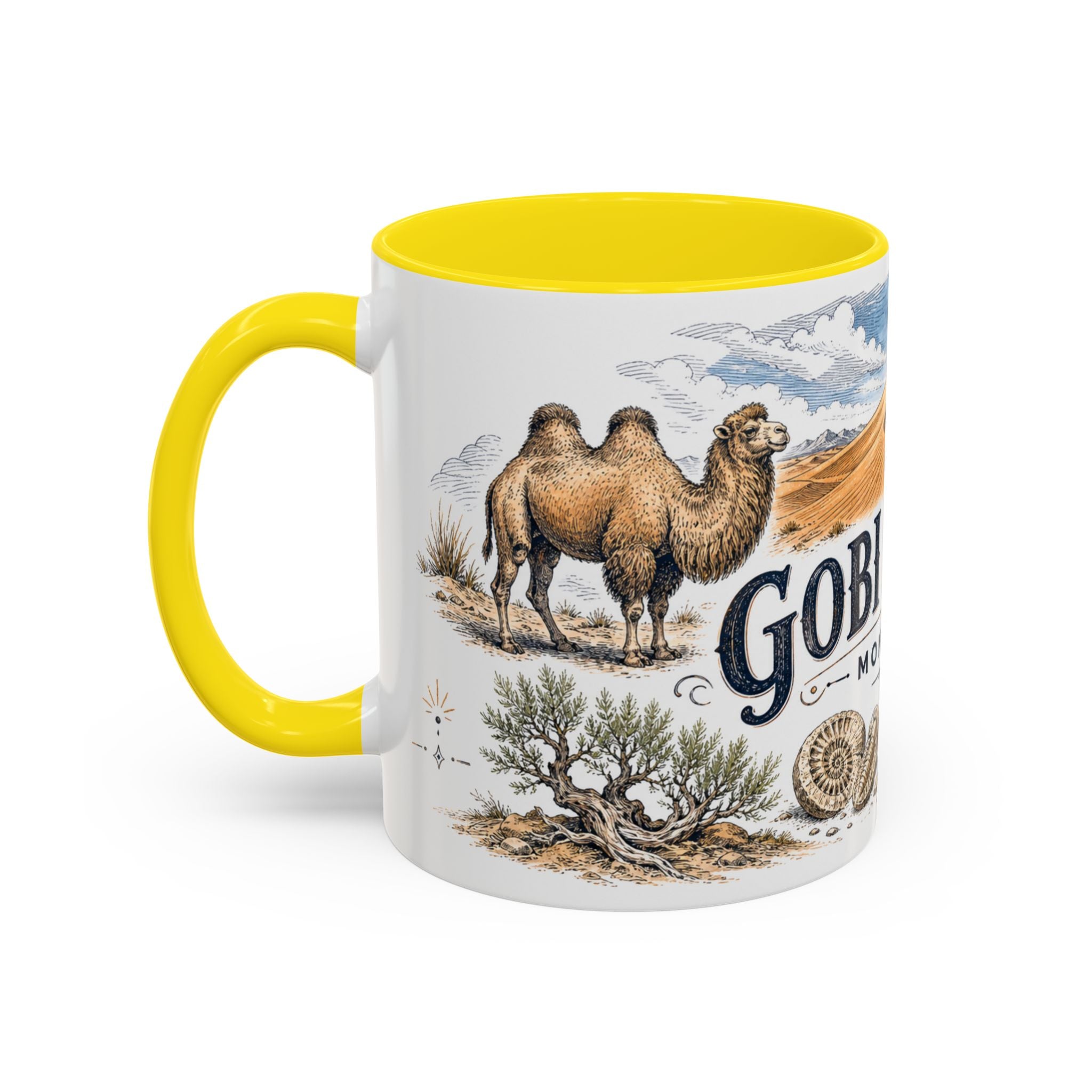 Gobi Desert Mug, Mongolia Travel Souvenir, Bucket List Gift, Accent Ceramic Coffee Mug 11oz 15oz