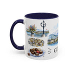 Geneva Illustrated Travel Mug | City Souvenir Accent Coffee Mug | 11oz 15oz Ceramic Cup