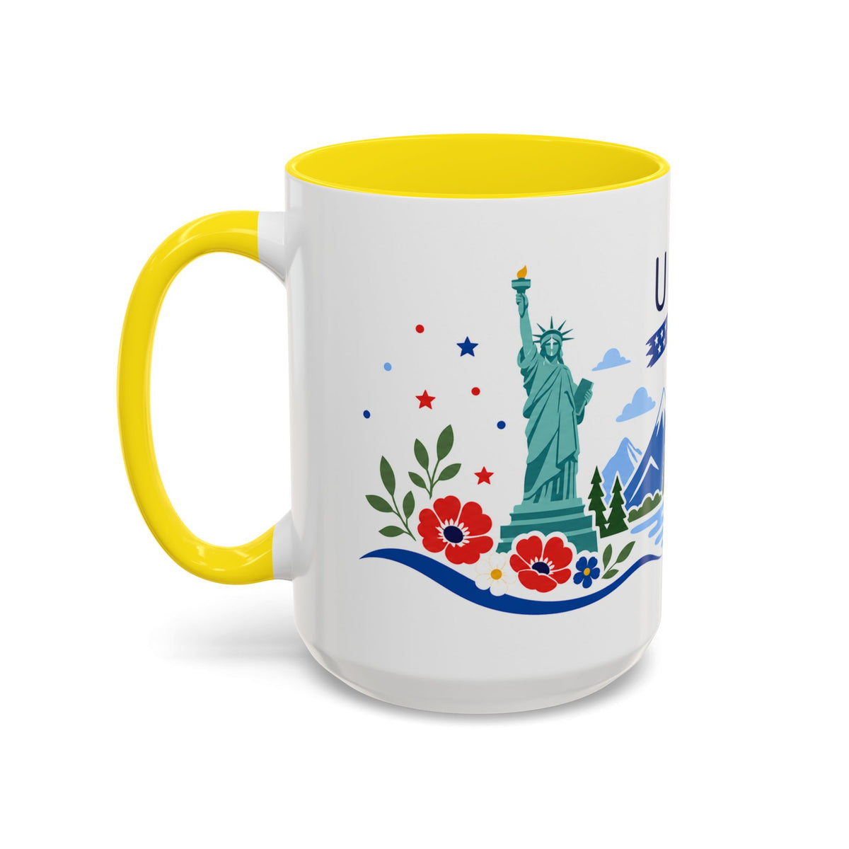 United States Coffee Mug | Travel Souvenir Accent Mug | Country Gift Ceramic Cup 11oz 15oz