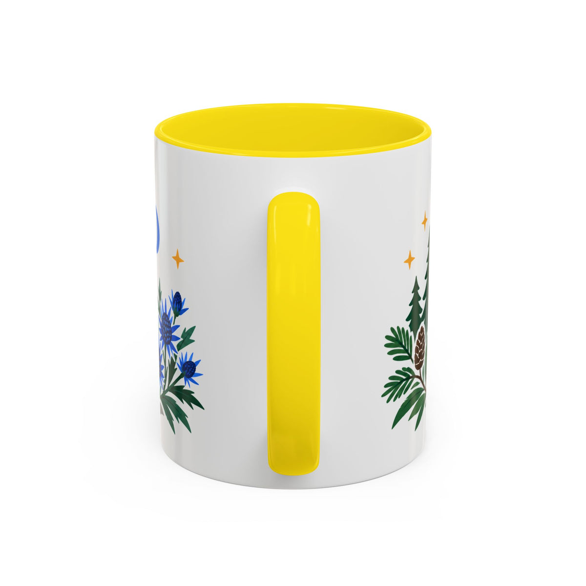 Capricorn Zodiac Coffee Mug | Sea Goat and Floral Design | Astrology Birthday Gift | 11 oz 15 oz Ceramic Accent Mug