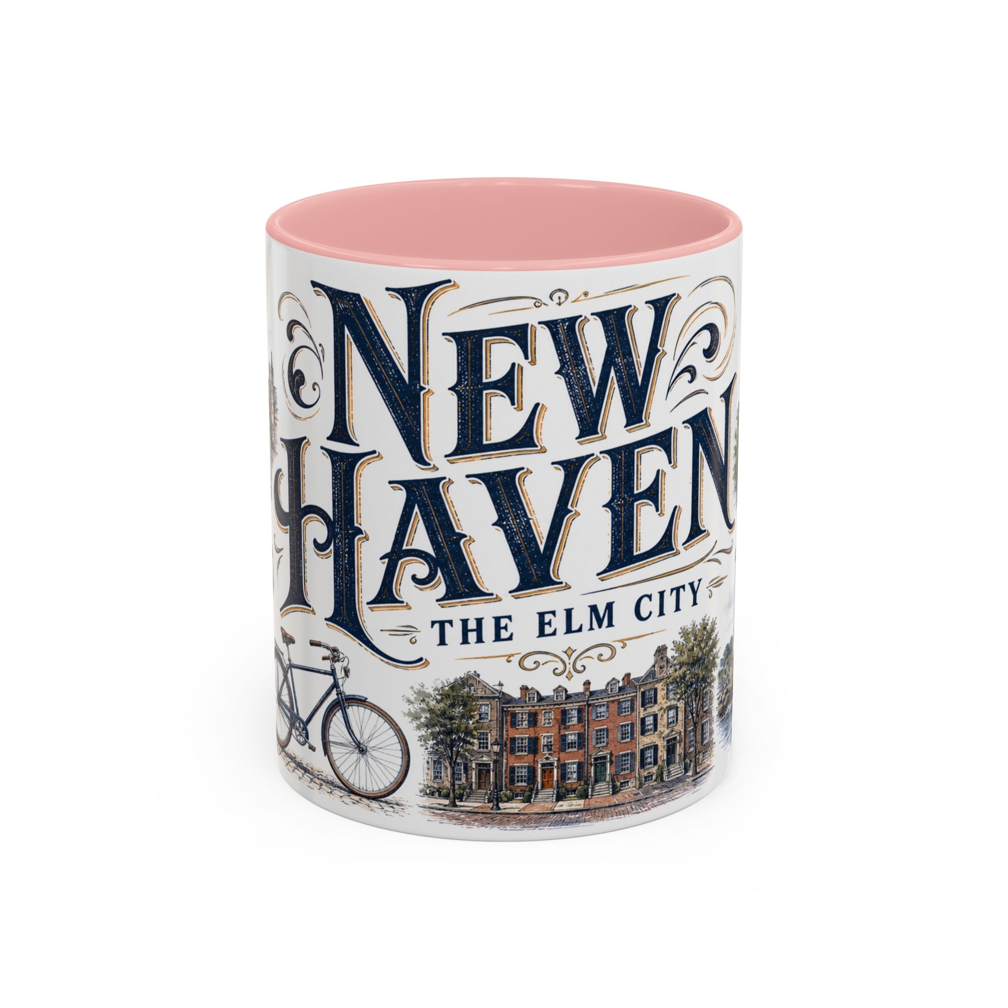 New Haven Coffee Mug | United States Travel Souvenir | Vintage Illustrated City Gift | 11 oz 15 oz Accent Mug