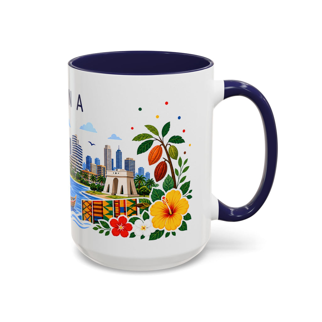 Ghana Coffee Mug | Travel Souvenir Accent Mug | Place Gift Ceramic Cup 11oz 15oz