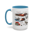 Hawaii Volcanoes National Park Coffee Mug | Hawaii Big Island Lava Volcano Gift | Accent Color Ceramic 11oz 15oz