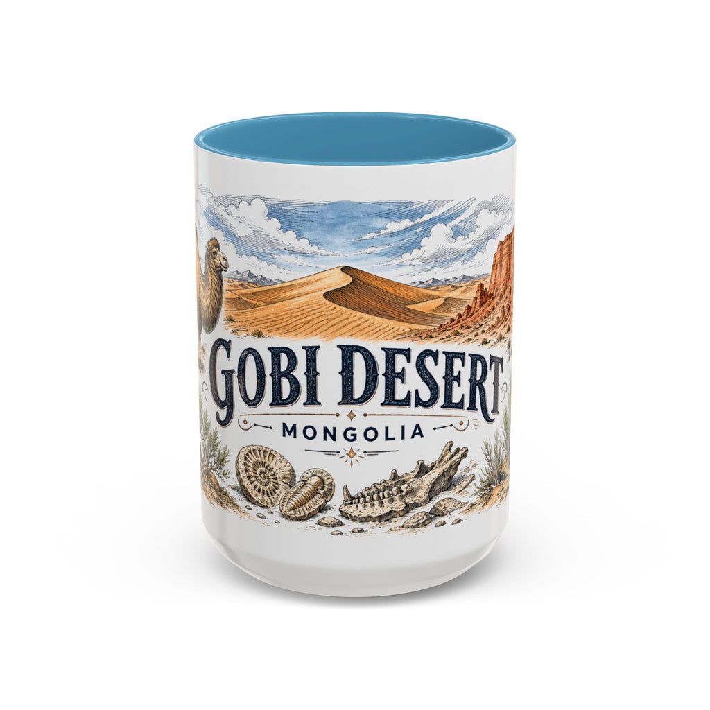 Gobi Desert Mug, Mongolia Travel Souvenir, Bucket List Gift, Accent Ceramic Coffee Mug 11oz 15oz