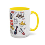 Dad Jokes Sorry Not Sorry Coffee Mug | Father's Day Gift for Dad | Accent Color Ceramic 11oz 15oz