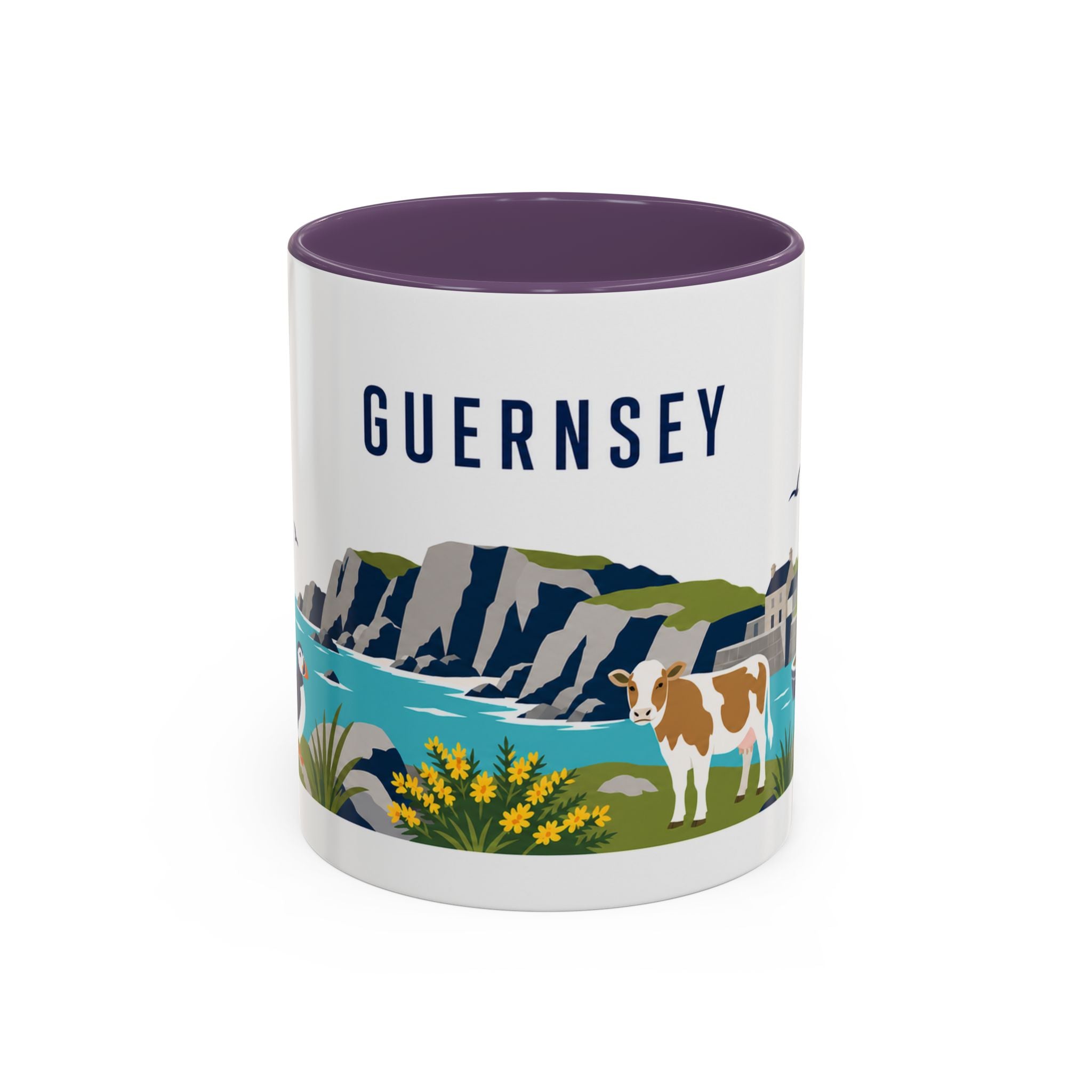 Guernsey Coffee Mug | Travel Souvenir Accent Mug | Country Gift Ceramic Cup 11oz 15oz