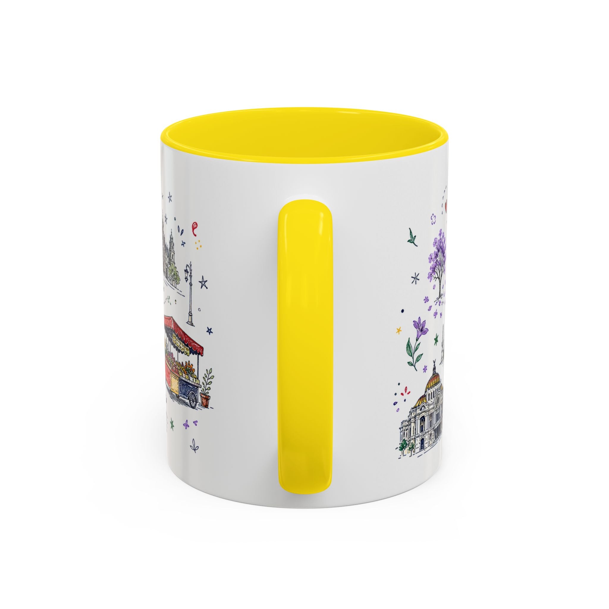 Mexico City Coffee Mug | Mexico Souvenir Travel Gift | Accent Color Ceramic 11oz 15oz