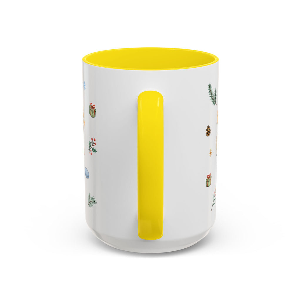 Banff Lake Louise Christmas Mug | Watercolor Travel Souvenir | Holiday Gift | Accent Ceramic Coffee Cup 11oz 15oz