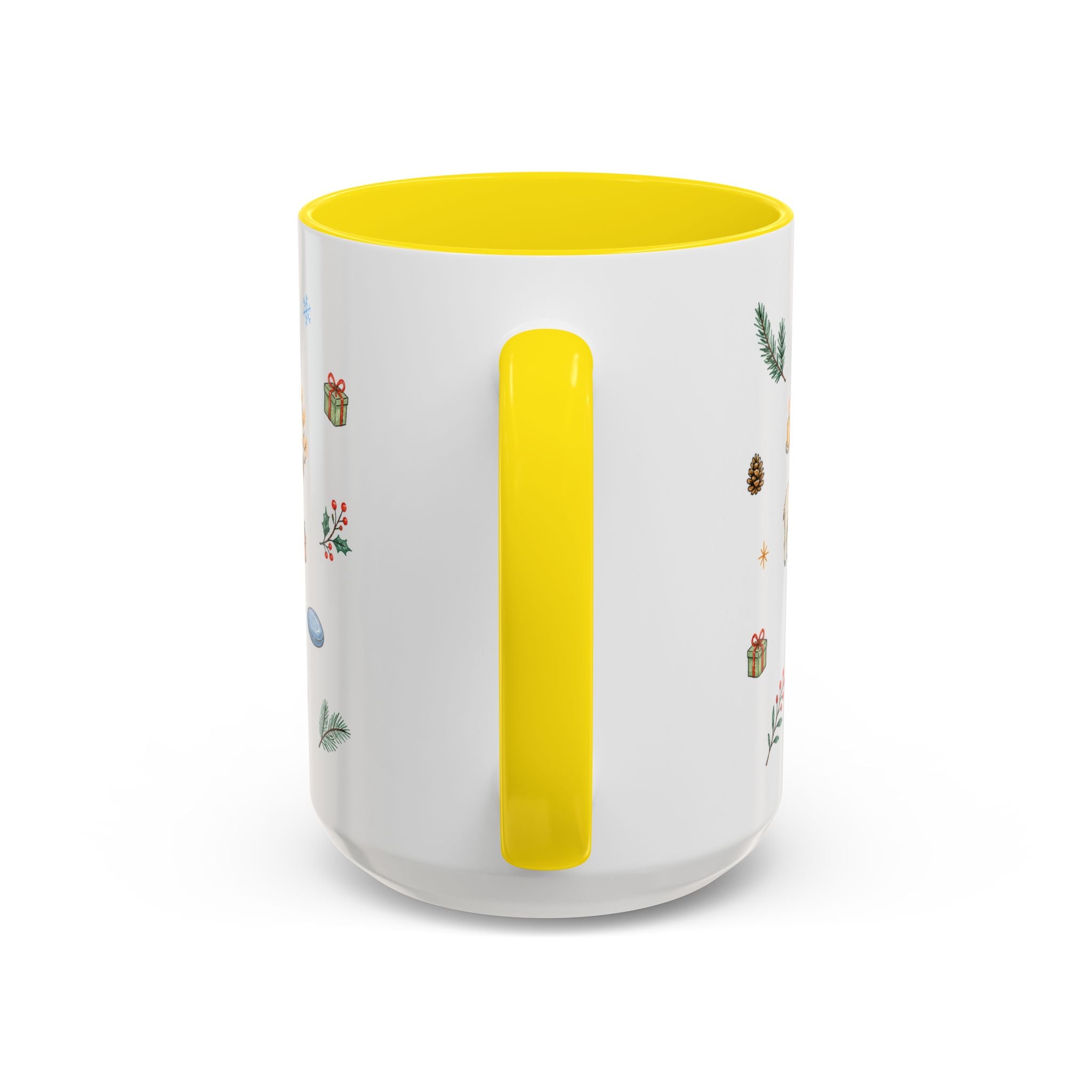 Banff Lake Louise Christmas Mug | Watercolor Travel Souvenir | Holiday Gift | Accent Ceramic Coffee Cup 11oz 15oz