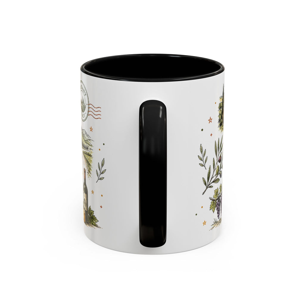Tuscany Coffee Mug | Travel Destination Souvenir Gift | Accent Color Ceramic 11oz 15oz