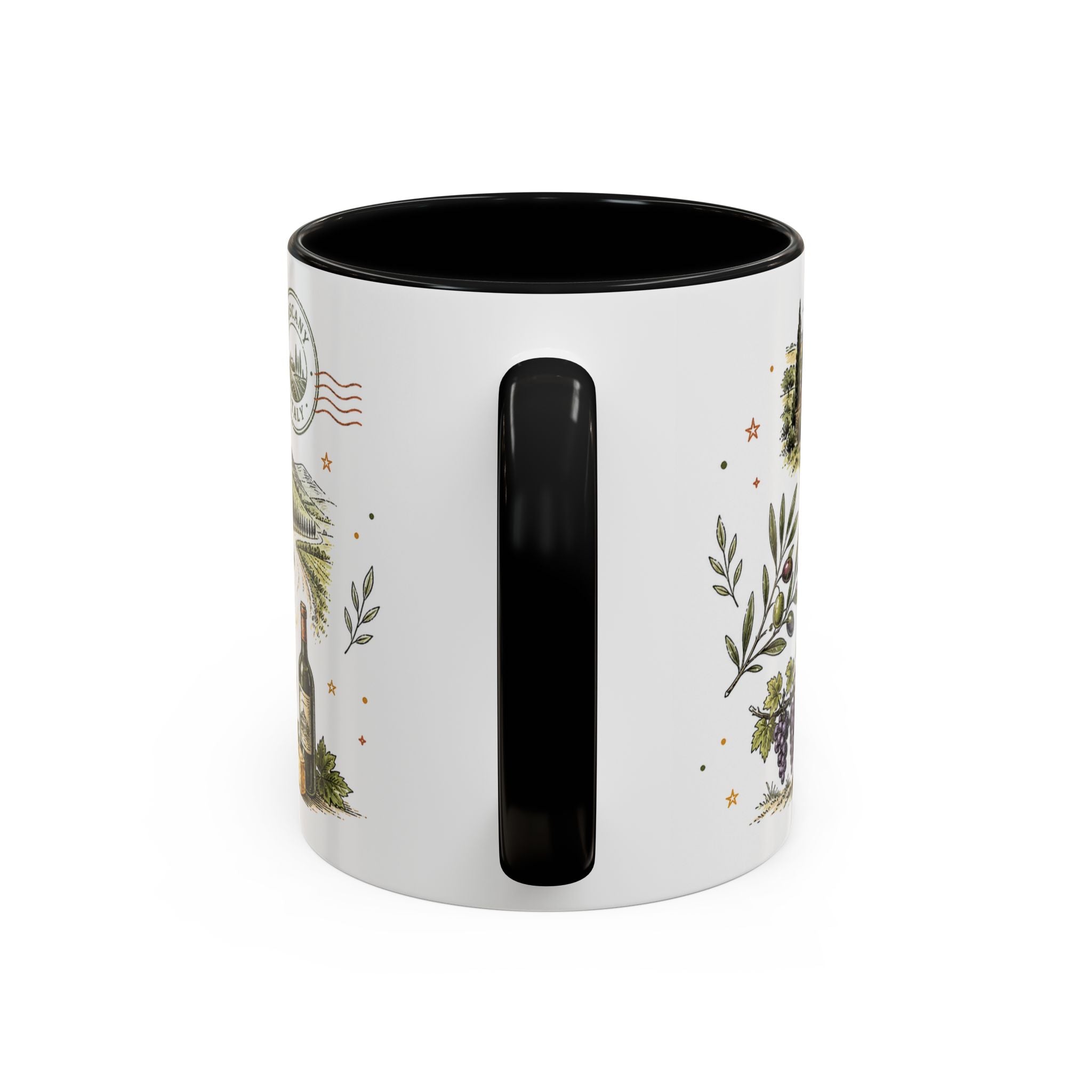 Tuscany Coffee Mug | Travel Destination Souvenir Gift | Accent Color Ceramic 11oz 15oz