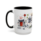 Beijing Coffee Mug | China Souvenir Travel Gift | Accent Color Ceramic 11oz 15oz
