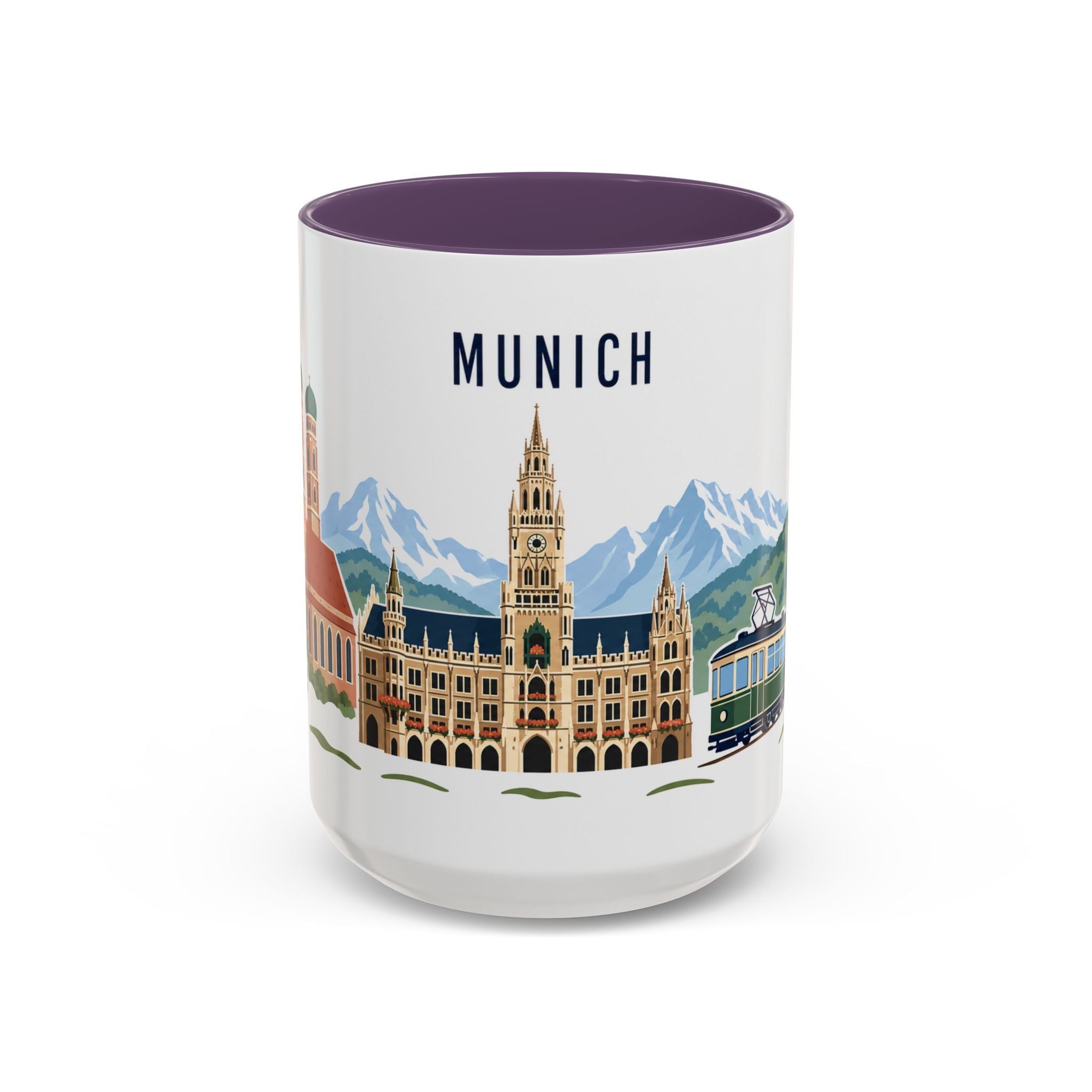 Munich Coffee Mug | Germany Travel Souvenir | Porcelain Decal City Gift | 11oz 15oz Accent Mug