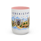 Uzbekistan Coffee Mug | Travel Souvenir Accent Mug | Place Gift Ceramic Cup 11oz 15oz