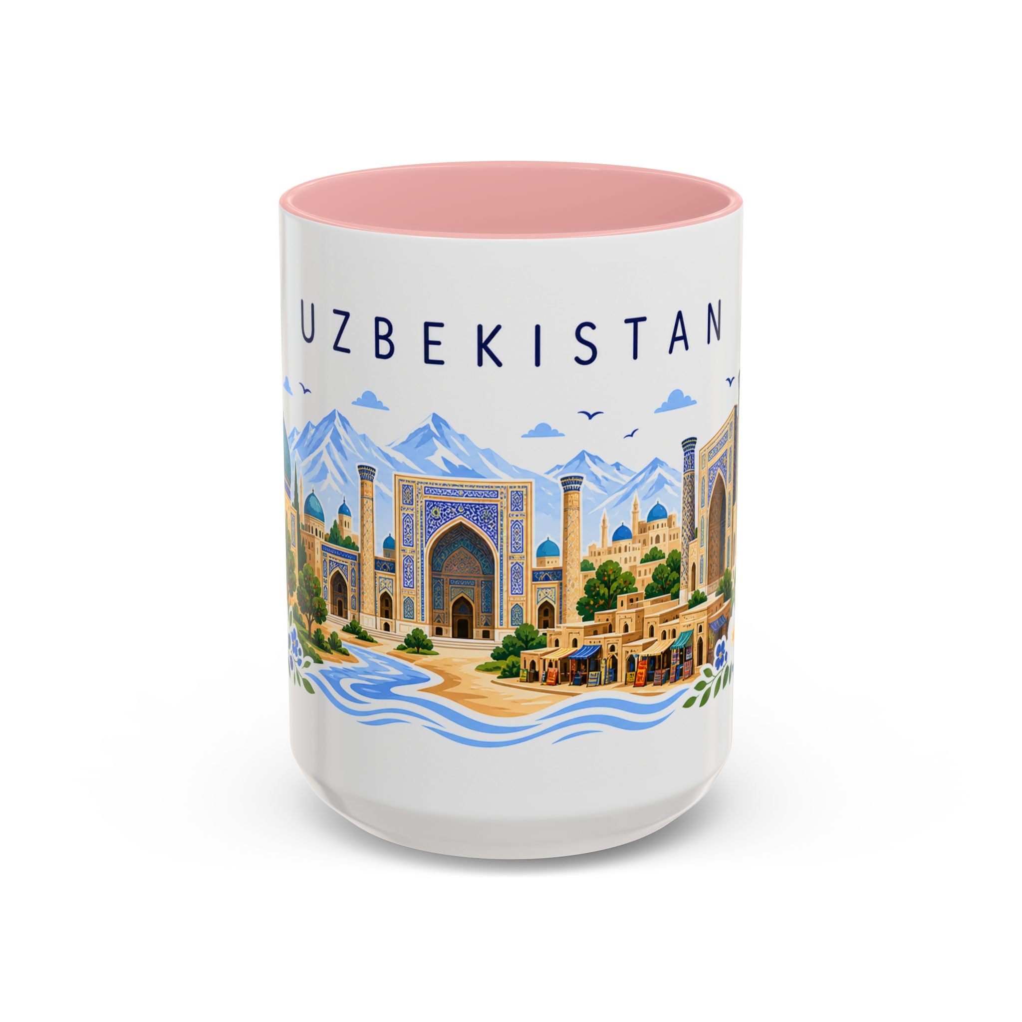 Uzbekistan Coffee Mug | Travel Souvenir Accent Mug | Place Gift Ceramic Cup 11oz 15oz