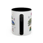 Bangalore Coffee Mug | India Souvenir Travel Gift | Accent Color Ceramic 11oz 15oz