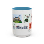 Edinburgh Coffee Mug | Postage Stamp Collage Mug | Travel Souvenir Accent Cup 11oz 15oz