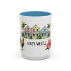 Key West Illustrated Travel Mug | City Souvenir Accent Coffee Mug | 11oz 15oz Ceramic Cup