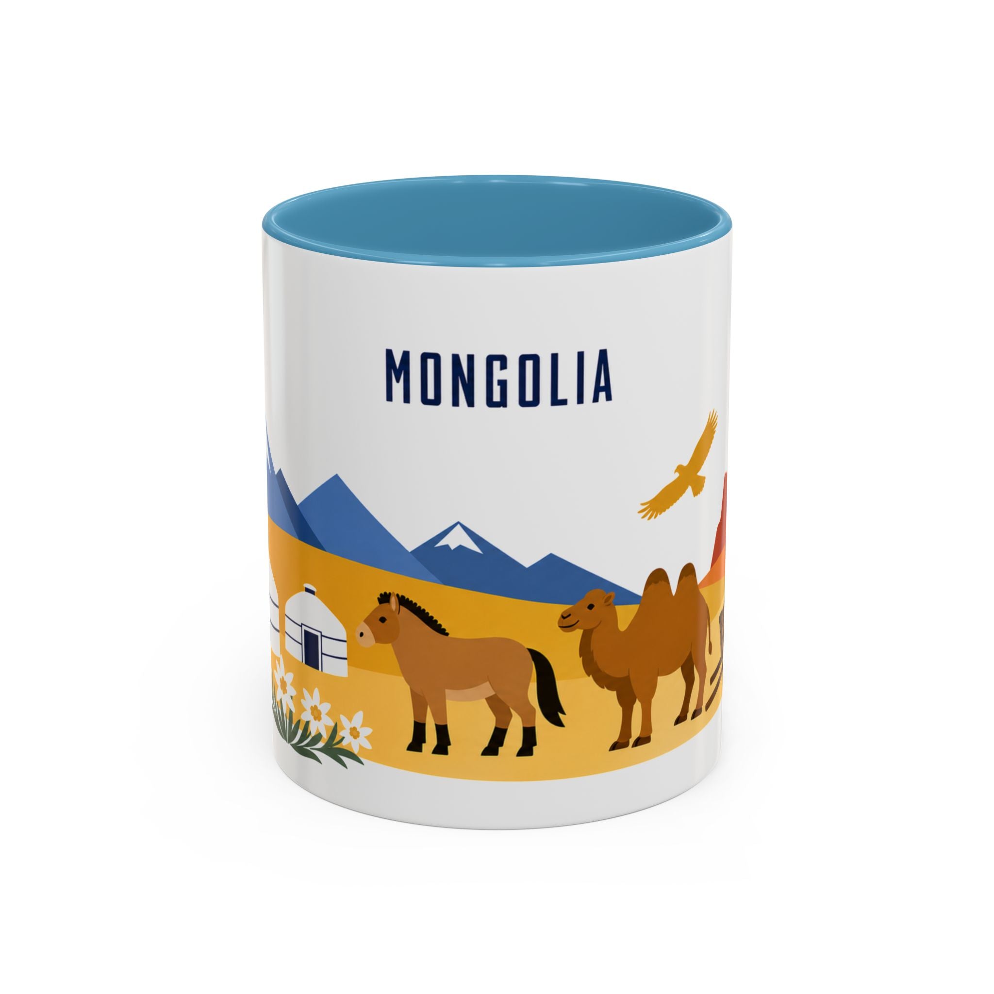 Mongolia Coffee Mug | Travel Souvenir Accent Mug | Country Gift Ceramic Cup 11oz 15oz