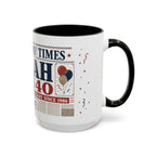 Birthday Newspaper Mug | Custom Name Age Date Gift | The Birthday Times Coffee Cup 11oz 15oz