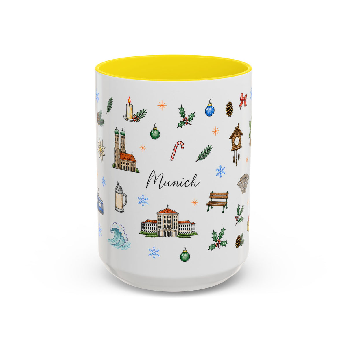 Munich Christmas Mug | Watercolor City Souvenir, Travel Gift (11oz/15oz)