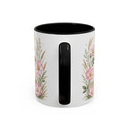 North Dakota State Map Mug | Prairie Rose Botanical Accent Coffee Cup