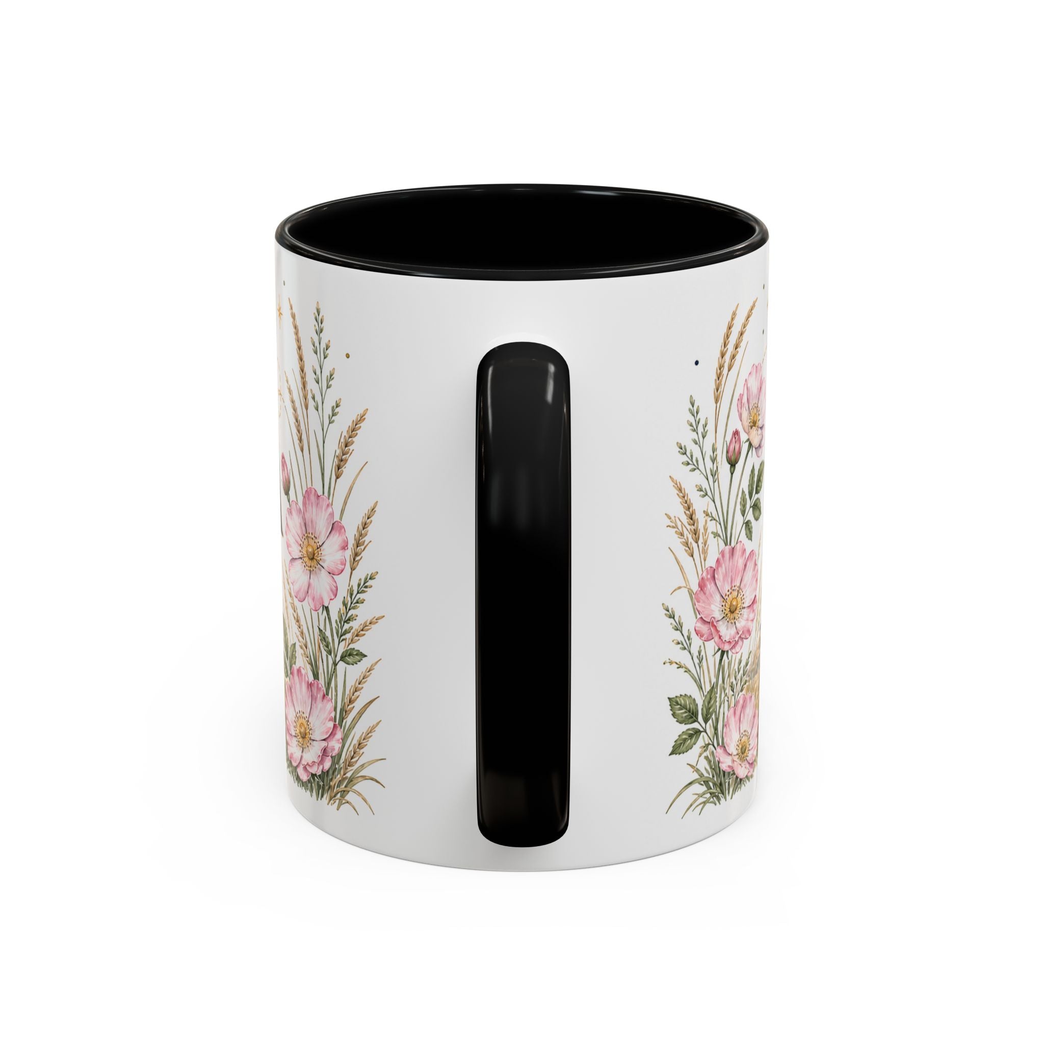 North Dakota State Map Mug | Prairie Rose Botanical Accent Coffee Cup