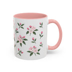 Connecticut Mountain Laurel Mug, State Flower Floral Coffee Cup, 11oz Botanical Gift
