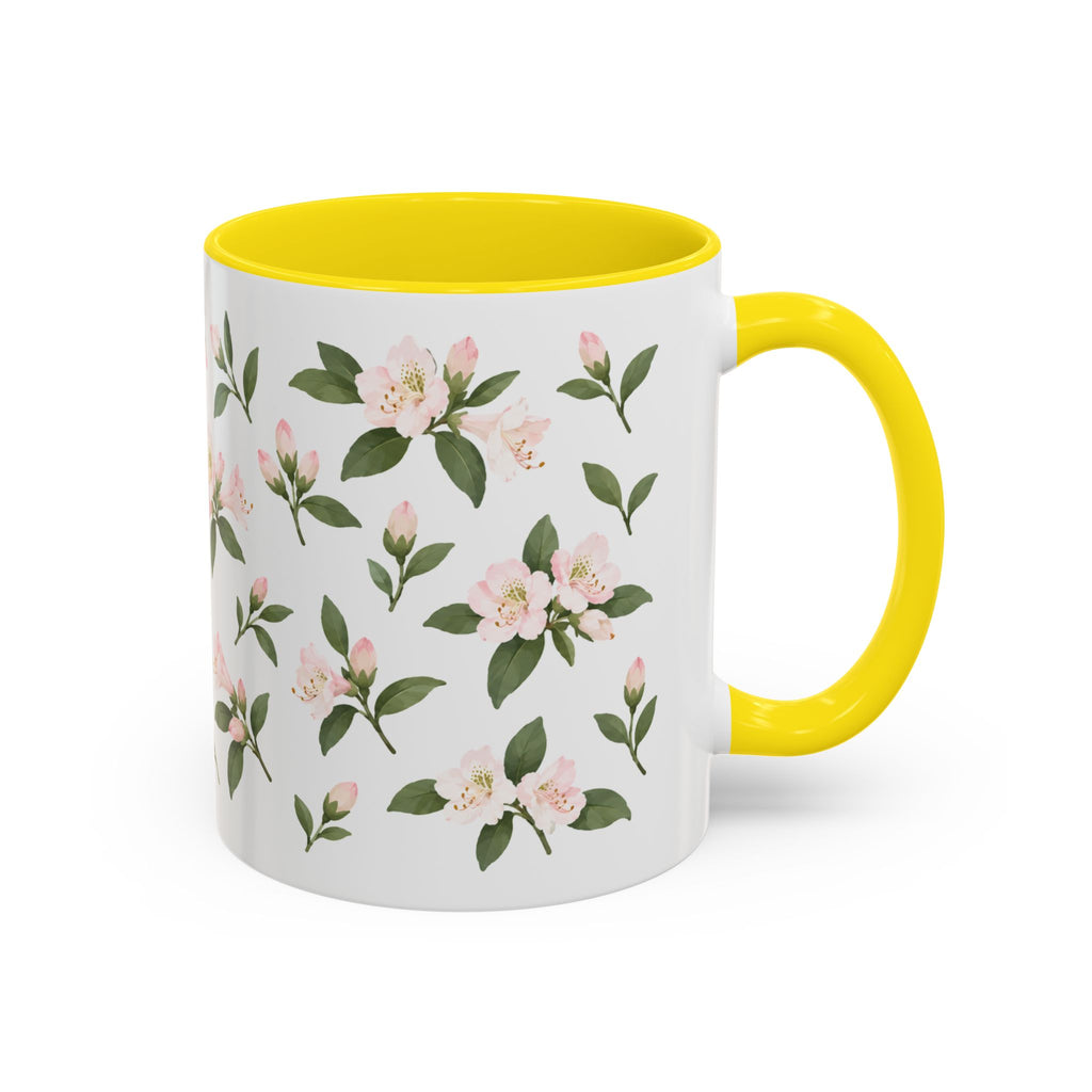 West Virginia Rhododendron Mug, State Flower Floral Coffee Cup, 11oz Botanical Gift