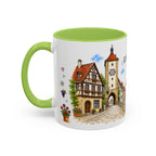 Rothenburg Illustrated Travel Mug | Germany Souvenir Accent Coffee Mug | 11oz 15oz Ceramic Cup
