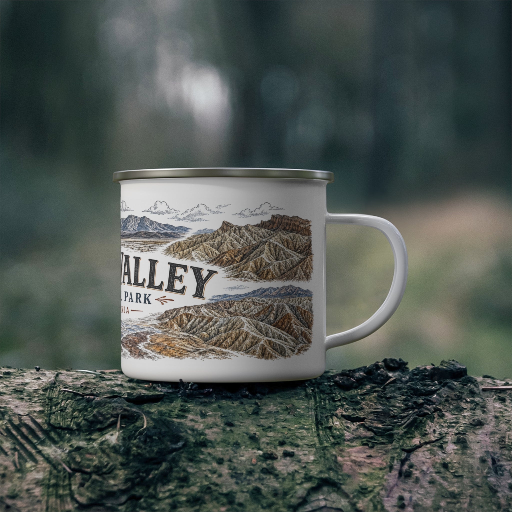 Death Valley National Park Vintage Enamel Camping Mug | 12oz National Park Hiking Gift