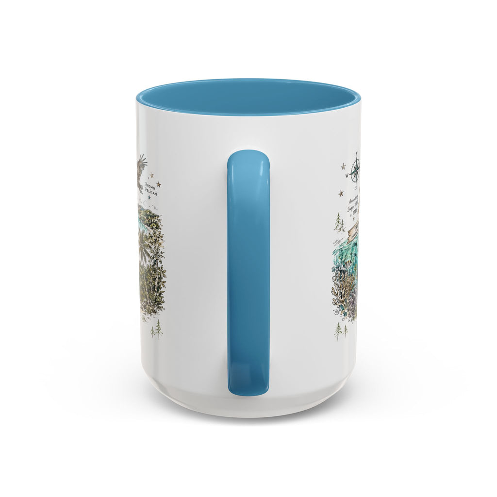 Virgin Islands National Park Coffee Mug | Caribbean Beach Snorkeling Reef Gift | Accent Color Ceramic 11oz 15oz