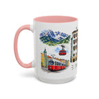 Innsbruck Illustrated Travel Mug | City Souvenir Accent Coffee Mug | 11oz 15oz Ceramic Cup